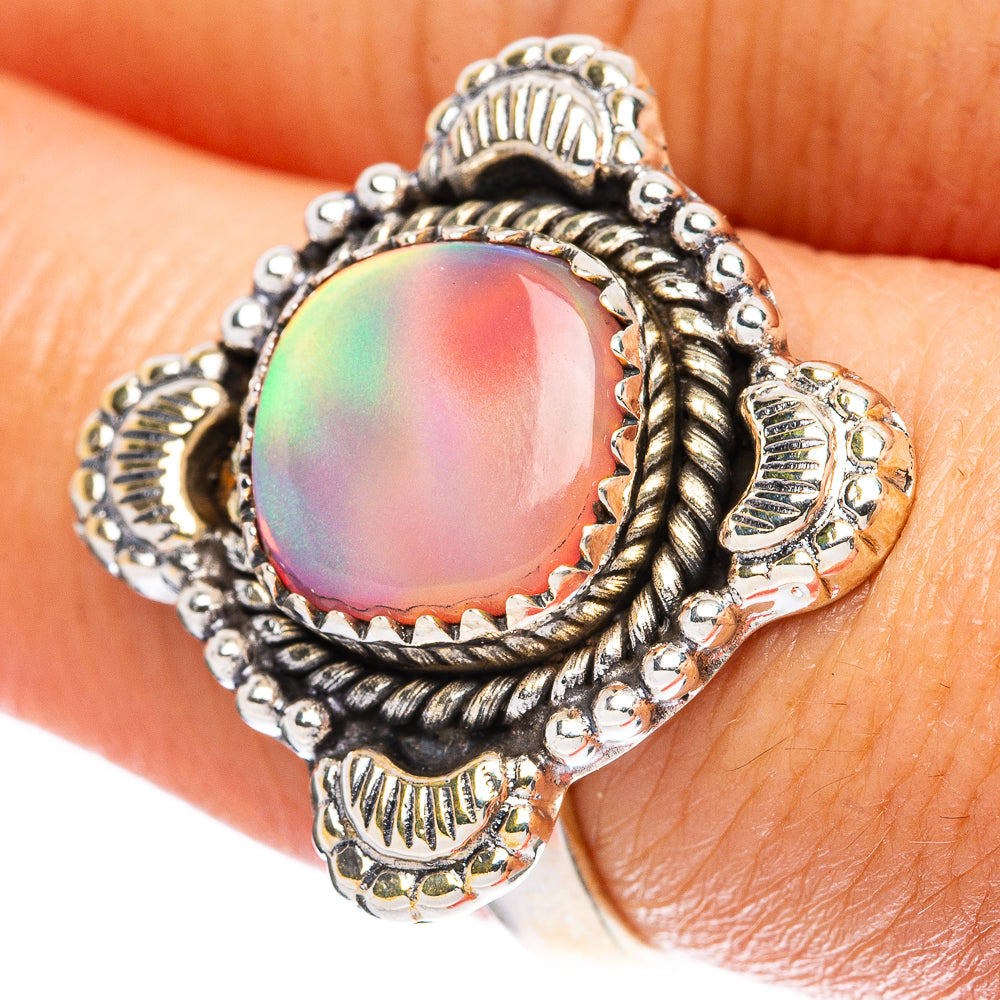 Aura Opal Ring Size 7.75 (925 Sterling Silver) R4583