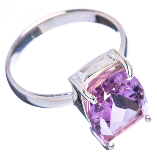 Faceted Amethyst Ring Size 8.5 (925 Sterling Silver) R4518