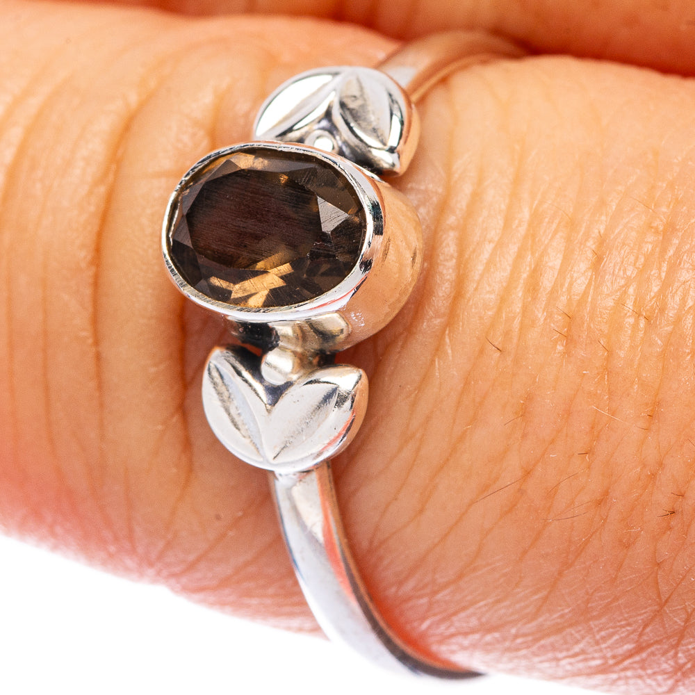 Smoky Quartz Dainty Ring Size 9 (925 Sterling Silver) R145770