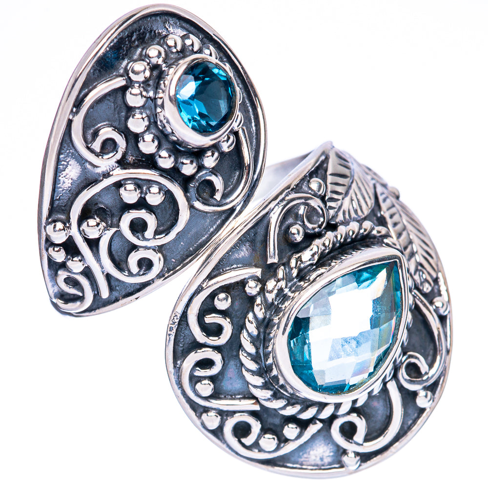 Signature Blue Topaz Ring Size 7 (925 Sterling Silver) R3536
