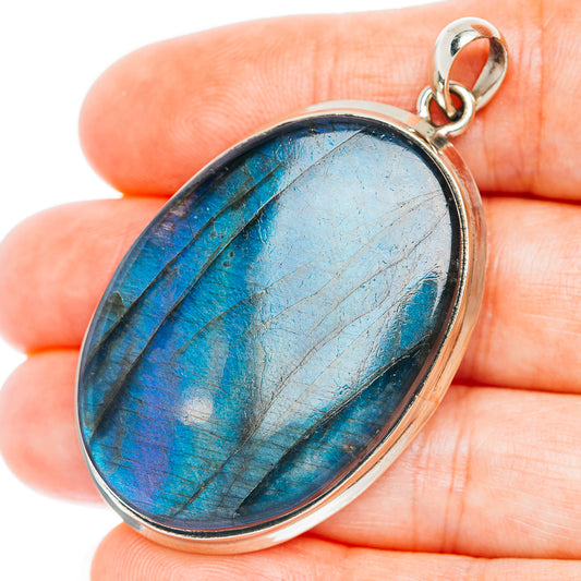 Labradorite Pendant 2 1/8" (German Silver)