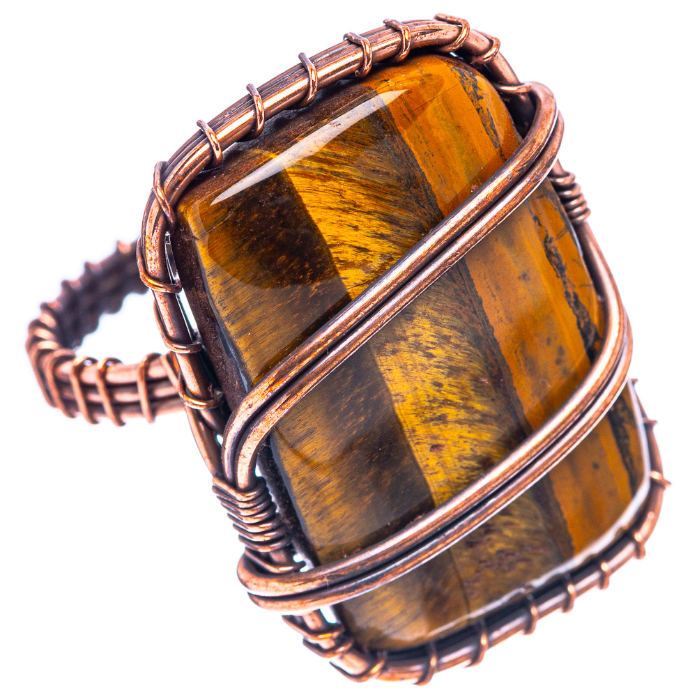 Tiger's Eye Ring Size 7.5 (Oxidized Copper)