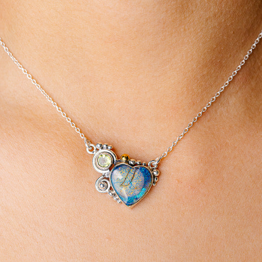 Sterling Opal, Perido Necklace 16.5" (925 Sterling Silver) N90235