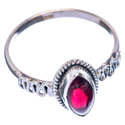 Garnet Dainty Ring Size 8.25 (925 Sterling Silver) R145482