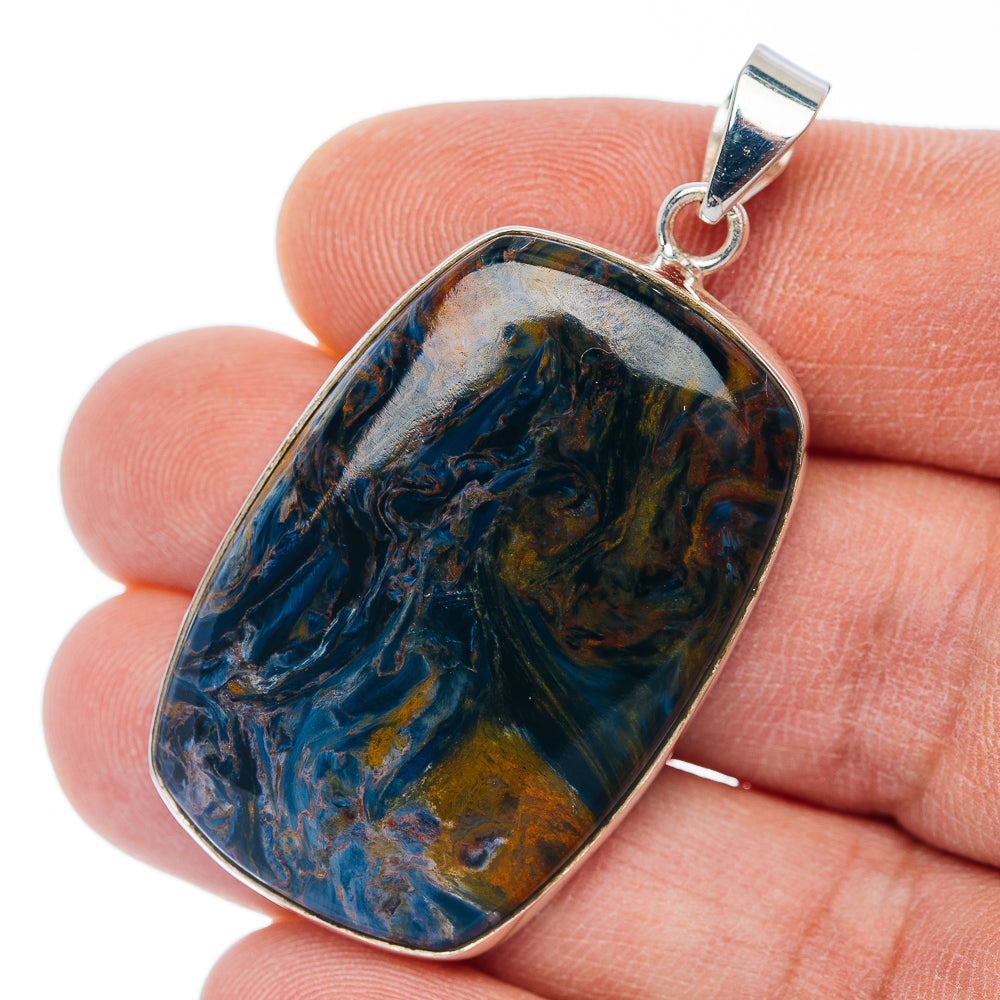 Premium Pietersite Pendant 1 7/8" (.925 Sterling Silver)