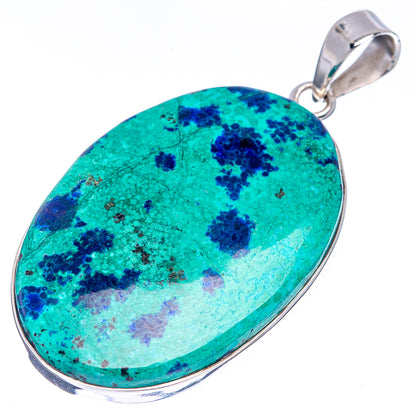 Premium Blue Bird Azurite Pendant 2 1/8" (.925 Sterling Silver)