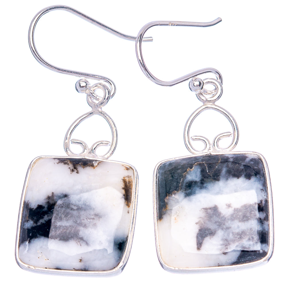 Pinolith Jasper Earrings 1 3/8" (925 Sterling Silver) E1254