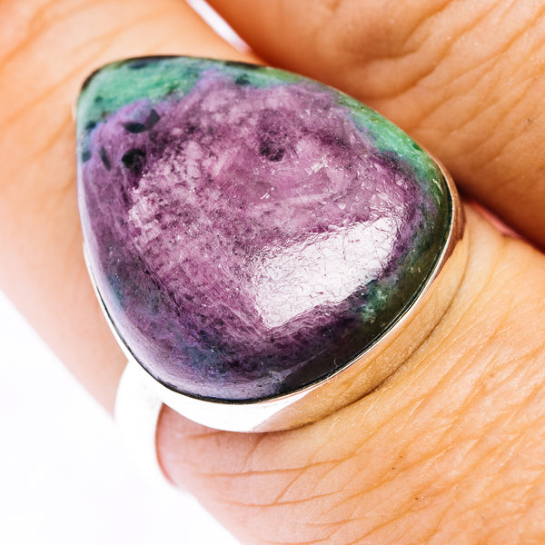 Fire Ruby Zoisite Ring Size 8.5 (.925 Sterling Silver)