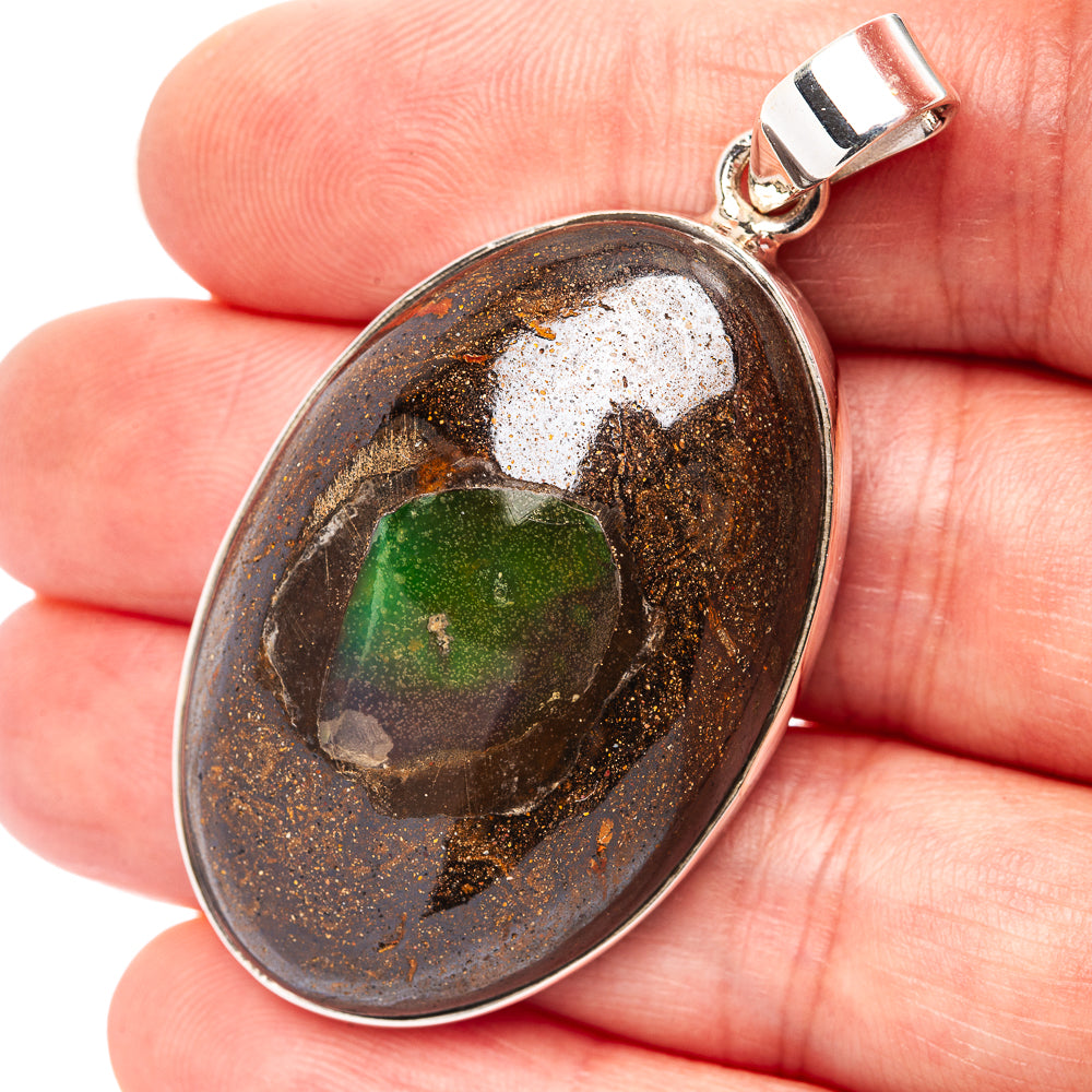 Premium Boulder Opal Pendant 2 1/8" (.925 Sterling Silver)