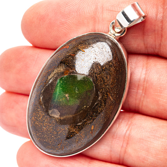 Premium Boulder Opal Pendant 2 1/8" (.925 Sterling Silver)