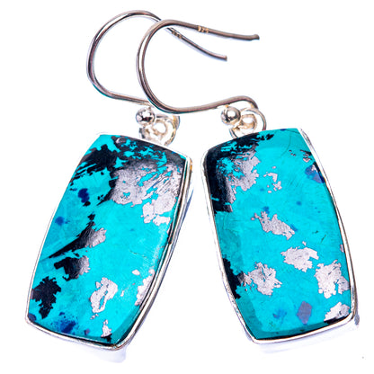 Shattuckite Earrings 1 3/8" (925 Sterling Silver) E432266