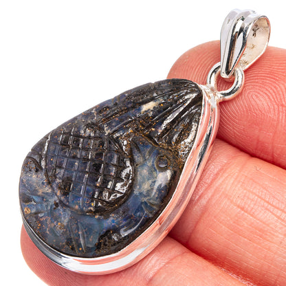 Rare Boulder Opal Bird Pendant 1 5/8" (925 Sterling Silver) P40469