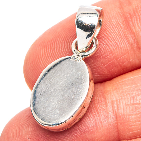Green Aurora Opal Pendant 1 1/8" (.925 Sterling Silver)