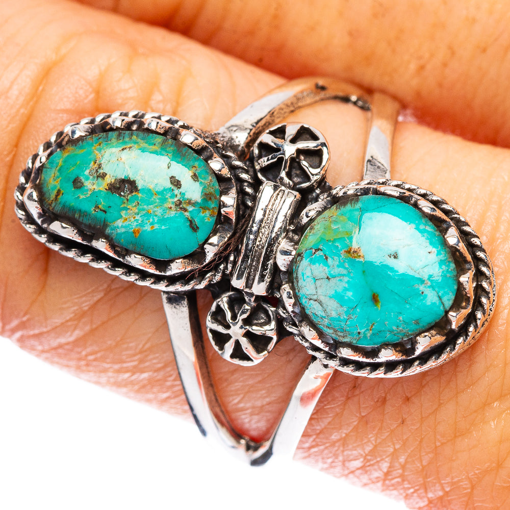Rare Arizona Turquoise Ring Size 9 (925 Sterling Silver) R2392