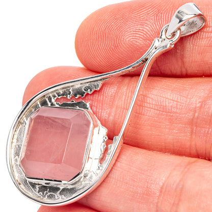 Asc Premium Rose Quartz Pendant 2" (925 Sterling Silver) P42269