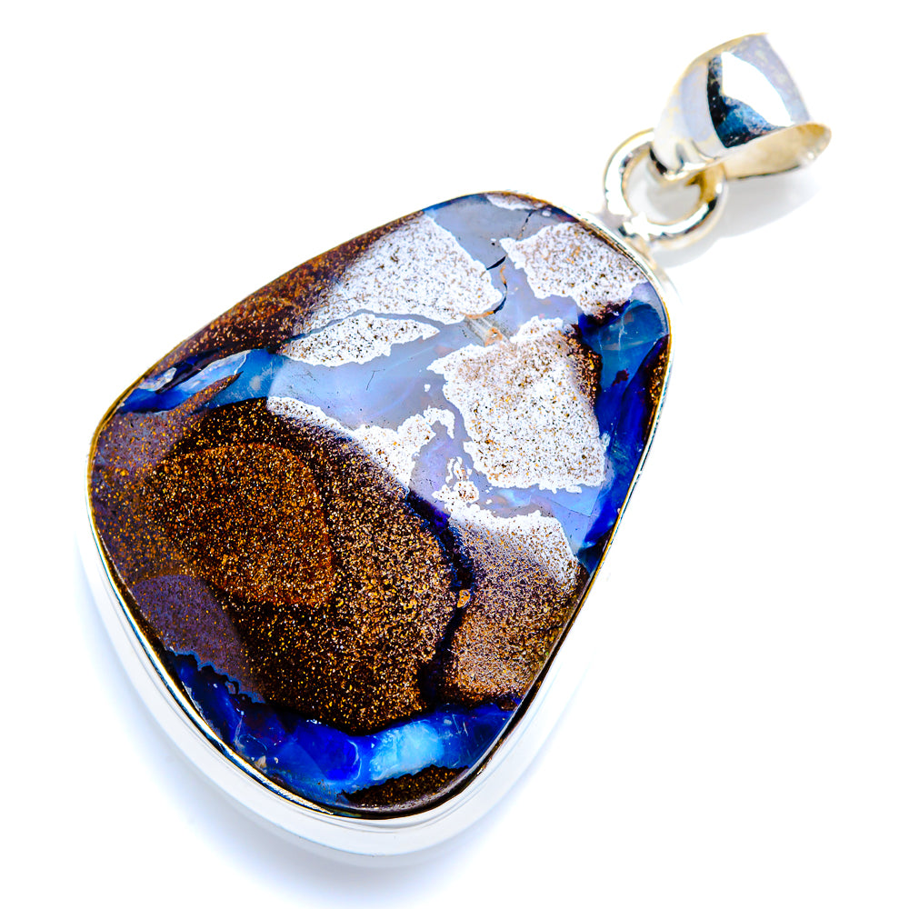 Boulder Opal 925 Sterling Silver Pendant 1 5/8" (925 Sterling Silver) PD38358