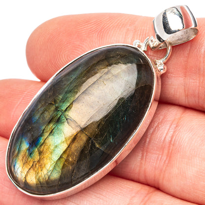 Labradorite Pendant 1 7/8" (925 Sterling Silver) P43198