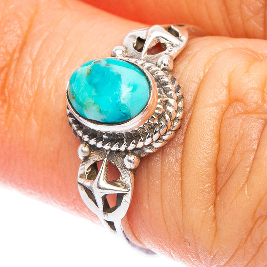 Value Arizona Turquoise Ring Size 5.75 (925 Sterling Silver) R7215