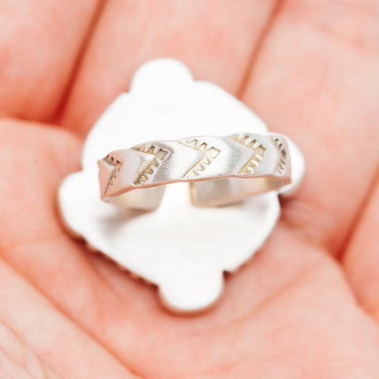 Exclusive Sierra Bella Turquoise, White Buffalo Turquoise Ring Size 7 Adjustable (.925 Sterling Silver)