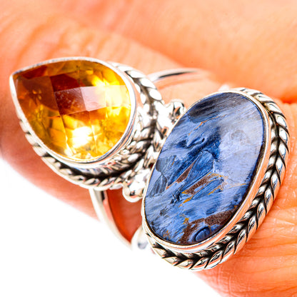 Large Pietersite, Citrine Ring Size 9 (925 Sterling Silver) RING137929
