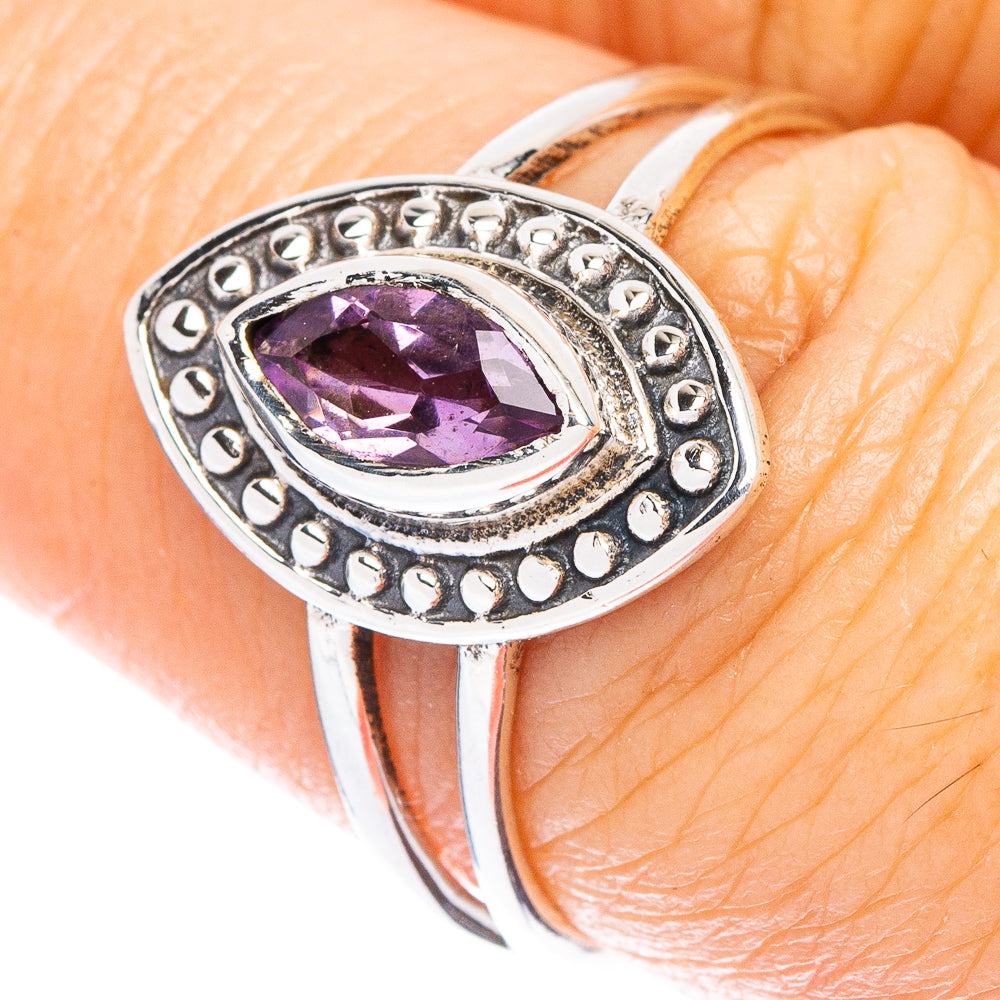 Faceted Amethyst Dainty Ring Size 7.75 (925 Sterling Silver) R146958