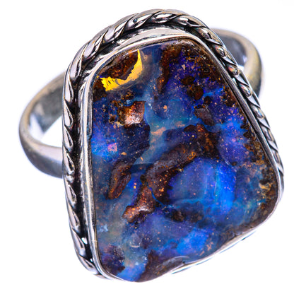 Boulder Opal Ring Size 9 (925 Sterling Silver) R142675