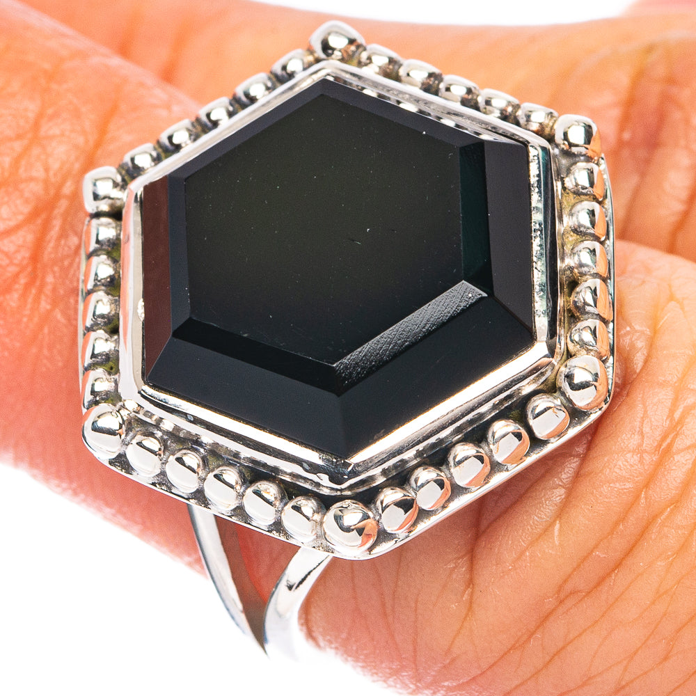 Premium Black Onyx Ring Size 6.25 (925 Sterling Silver) R8144