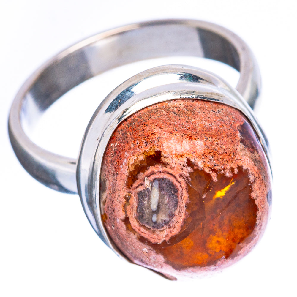 Mexican Fire Opal Ring Size 5.75 (925 Sterling Silver) R2406