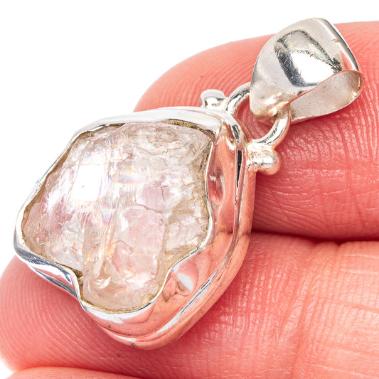 Raw Herkimer Diamond Pendant 1 1/8" (925 Sterling Silver) P41014