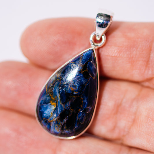 Pietersite Pendant 1 1/2" (.925 Sterling Silver)