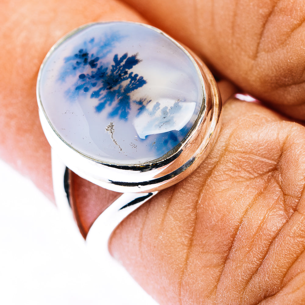 Dendritic Agate Ring Size 6 (.925 Sterling Silver)