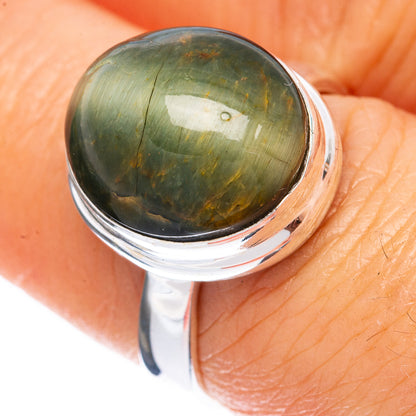 Cat Eye Ring Size 7.25 (925 Sterling Silver) R2011