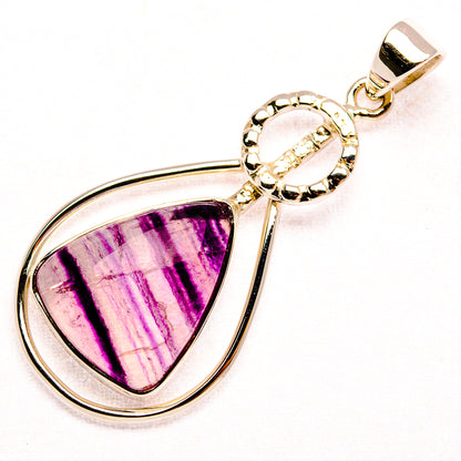Premium Fluorite 925 Sterling Silver Pendant 1 3/4" (925 Sterling Silver) PD37772