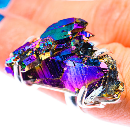 Large Titanium Sunshine Druzy Ring Size 6.75 (925 Sterling Silver) RING140237