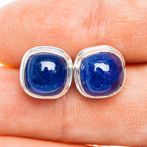 Premium Tanzanite Earrings 3/8" (.925 Sterling Silver)