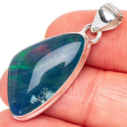 Rare Triplet Opal Pendant 1 3/8" (925 Sterling Silver) P41367