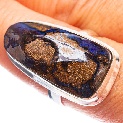 Large Boulder Opal Ring Size 7.75 (925 Sterling Silver) R143051