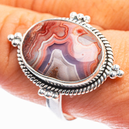 Crazy Lace Agate Ring Size 10 (925 Sterling Silver) R141977