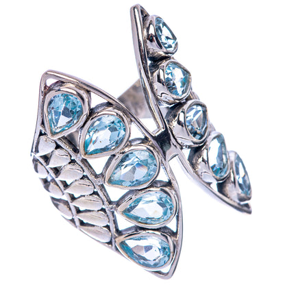 Large Blue Topaz Ring Size 8 (925 Sterling Silver) R144806