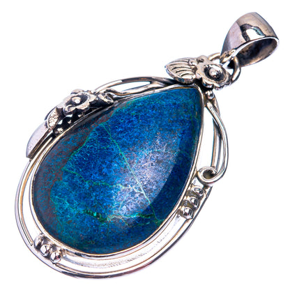 Azurite Pendant 1 3/4" (925 Sterling Silver) P38864
