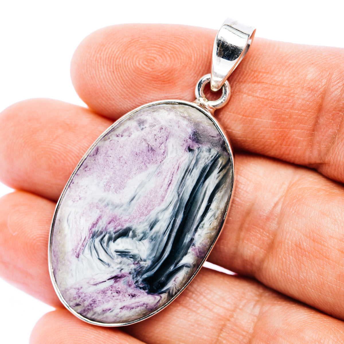 Large Premium Kammererite Pendant 2" (.925 Sterling Silver)
