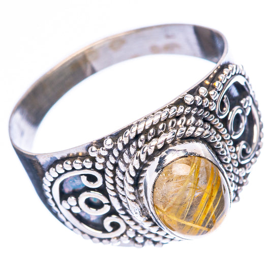 Rutilated Quartz Ring Size 7.75 (925 Sterling Silver) R3963