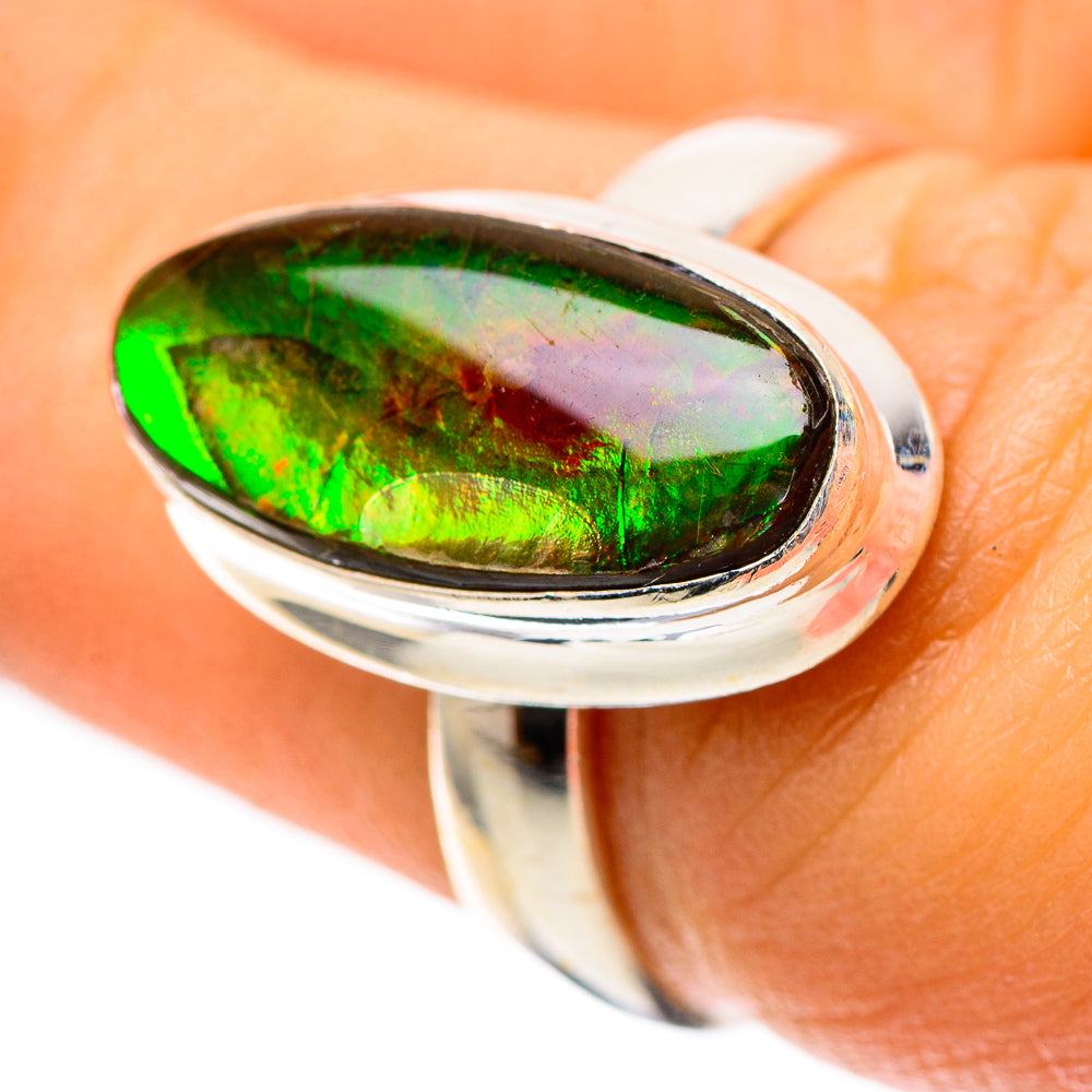 Canadian Ammolite 925 Sterling Silver Ring Size 6.25 (925 Sterling Silver) RING139418
