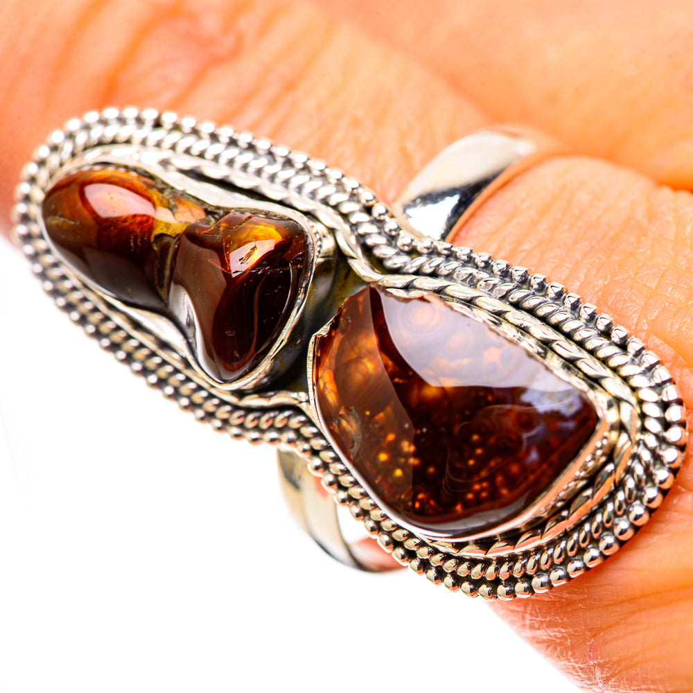 Large Mexican Fire Agate 925 Sterling Silver Ring Size 10.75 (925 Sterling Silver) RING139626
