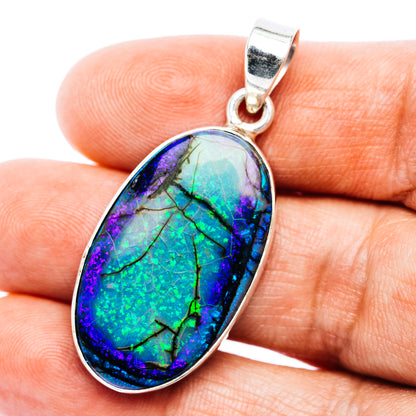 Premium Monarch Opal Pendant 1 3/4" (.925 Sterling Silver)