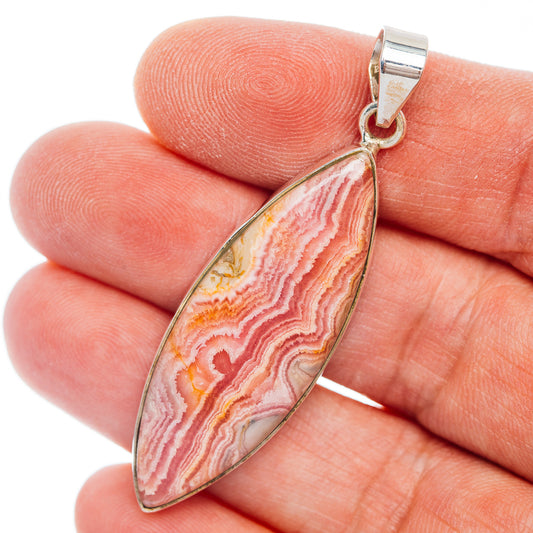 Premium Rhodochrosite Pendant 2 1/8" (.925 Sterling Silver)
