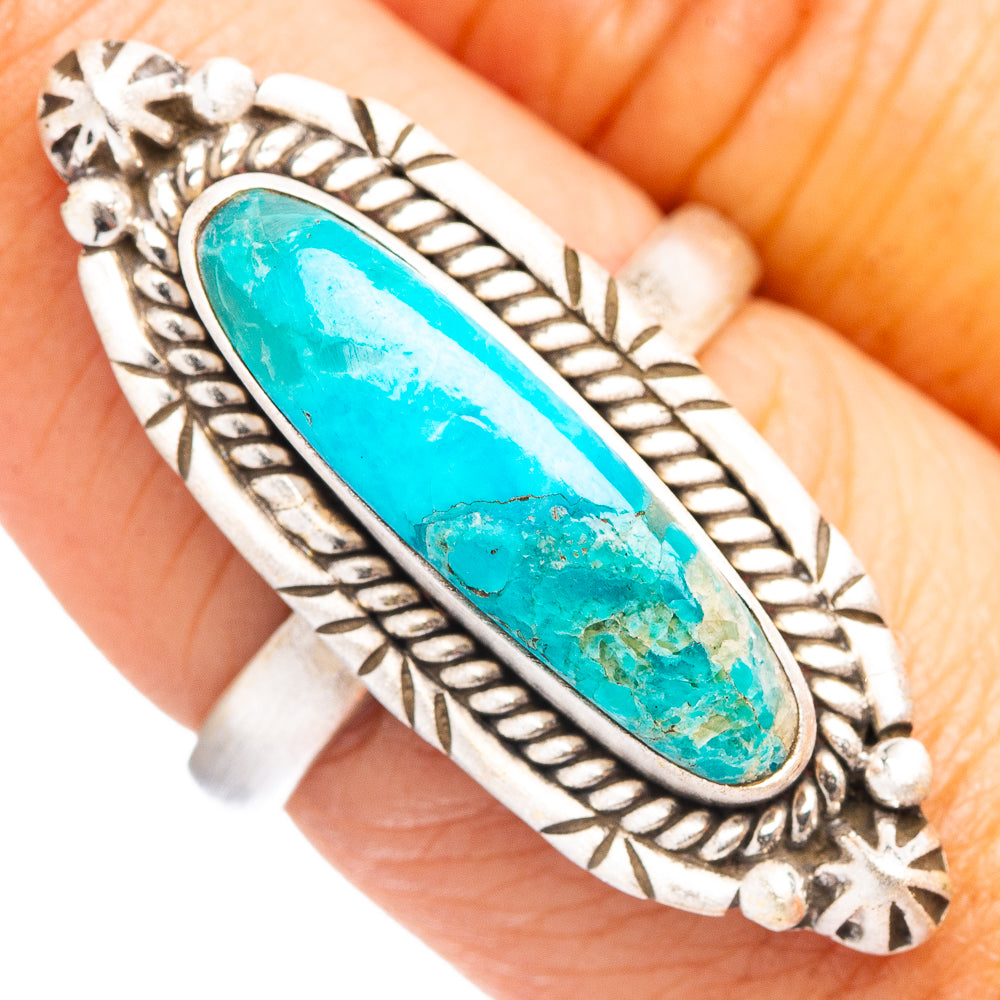 Mohave Turquoise Ring Size 7 Adjustable (.925 Sterling Silver)