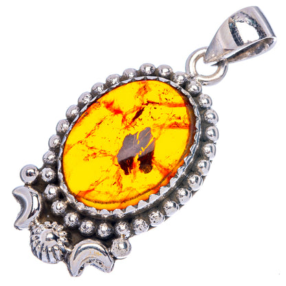 Baltic Amber Pendant 1 3/8" (925 Sterling Silver) P40165
