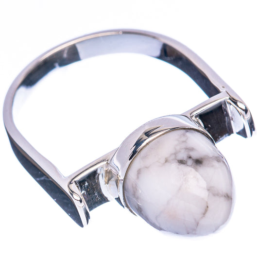 Asc Premium Howlite Ring Size 9 (925 Sterling Silver) R3520
