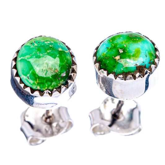 Sonoran Gold Turquoise Earrings 3/8" (.925 Sterling Silver)